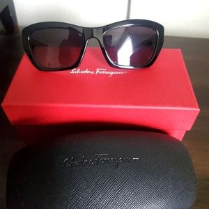 Salvatore Ferragamo Black Sunglasses